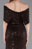 Long Dark Brown Dantelle Prom Gown ABU6119
