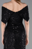 Long Black Dantelle Prom Gown ABU6119