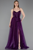 Long Purple Prom Gown ABU6123