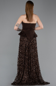 Long Brown Scaly Evening Dress ABU6124
