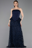 Long Navy Blue Scaly Evening Dress ABU6124