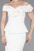 Midi White Party Dress ABK2615