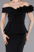 Midi Black Party Dress ABK2615