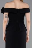 Midi Black Party Dress ABK2615