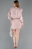Mini Powder Color Chiffon Cocktail Dress ABK2617