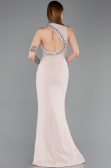 Long Beige Mermaid Evening Gown ABU6128