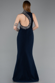 Long Navy Blue Mermaid Evening Gown ABU6128