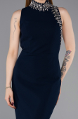 Long Navy Blue Mermaid Evening Gown ABU6128