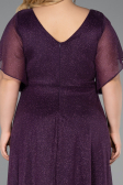 Midi Purple Plus Size Cocktail Dress ABK2622