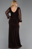 Brown Long Oversized Evening Dress ABU2976