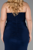 Long Navy Blue Plus Size Evening Gown ABU6097