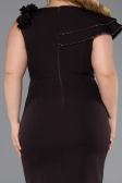 Midi Brown Plus Size Cocktail Dress ABK2618