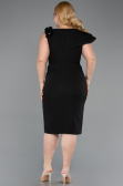 Midi Black Plus Size Cocktail Dress ABK2618