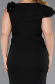 Midi Black Plus Size Cocktail Dress ABK2618