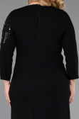 Midi Black Plus Size Cocktail Dress ABK2620