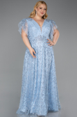 Light Blue Long Plus Size Engagement Dress ABU5872