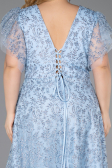 Light Blue Long Plus Size Engagement Dress ABU5872