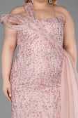 Long Powder Color Plus Size Evening Dress ABU5844