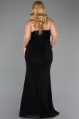 Long Black Plus Size Evening Gown ABU6097