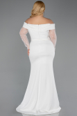Long White Formal Plus Size Dress ABU6103