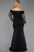 Long Black Formal Plus Size Dress ABU6103