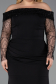 Long Black Formal Plus Size Dress ABU6103