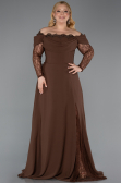 Long Brown Plus Size Evening Dress ABU6135
