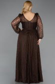 Long Brown Dantelle Formal Plus Size Dress ABU6131