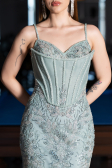 Long Mint Haute Couture Dress ABU6116
