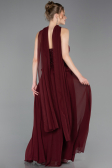 Long Burgundy Chiffon Evening Dress ABU6150