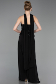 Long Black Chiffon Evening Dress ABU6150