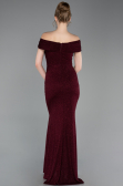 Long Burgundy Plus Size Evening Gown ABU5714