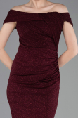 Long Burgundy Plus Size Evening Gown ABU5714