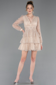 Short Beige Dantelle Cocktail Dress ABK2623