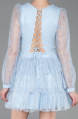 Short Light Blue Dantelle Cocktail Dress ABK2623