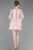 Short Powder Color Dantelle Cocktail Dress ABK2623