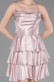 Short Powder Color Satin Cocktail Dress ABK2624