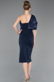 Midi Navy Blue Cocktail Dress ABK2625