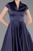 Midi Purple Satin Cocktail Dress ABK2626