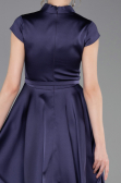 Midi Purple Satin Cocktail Dress ABK2626