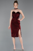 Midi Burgundy Cocktail Dress ABK2627