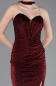 Midi Burgundy Cocktail Dress ABK2627