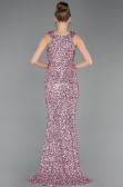 Powder Color Long Scaly Evening Dress ABU5135