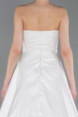 Long White Beaded Evening Dress ABU6125