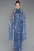 Long Indigo Beaded Evening Dress ABU6154