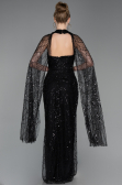 Long Black Beaded Evening Dress ABU6154