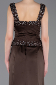 Long Brown Satin Mermaid Prom Dress ABU6155