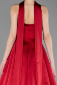 Long Burgundy Satin Evening Dress ABU6156
