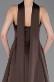 Long Brown Satin Evening Dress ABU6156
