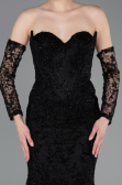 Long Black Laced Evening Dress ABU6159